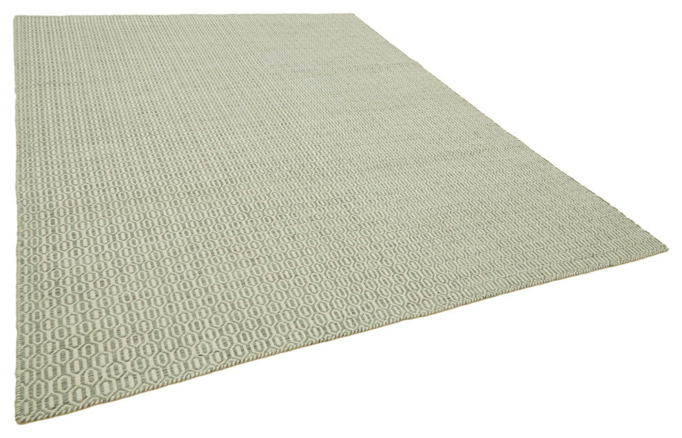 Rug N Carpet - Hand-knotted Modern Design 8' 0'' x 10' 0'' Wool Unique Kilim Rug