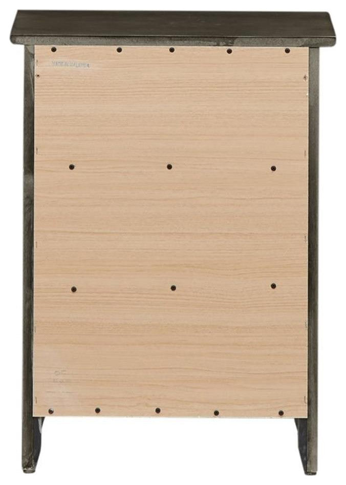 Glory Furniture Daniel 3 Drawer Nightstand in Gray