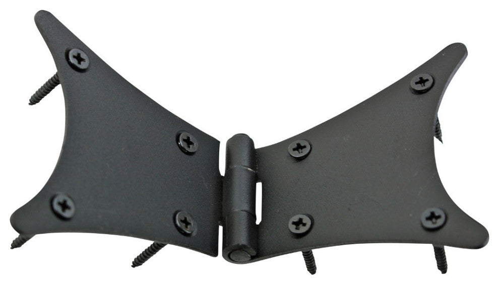 Cast Iron Butterfly Hinge Black Rustproof 180 Degree