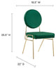 Craft Performance Velvet Dining Side Chair, Gold Green