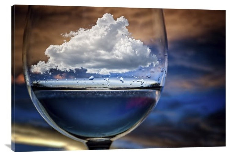 "Cloud In A Glass" Stretched Canvas Giclee by Chechi Peinado, 36x24"
