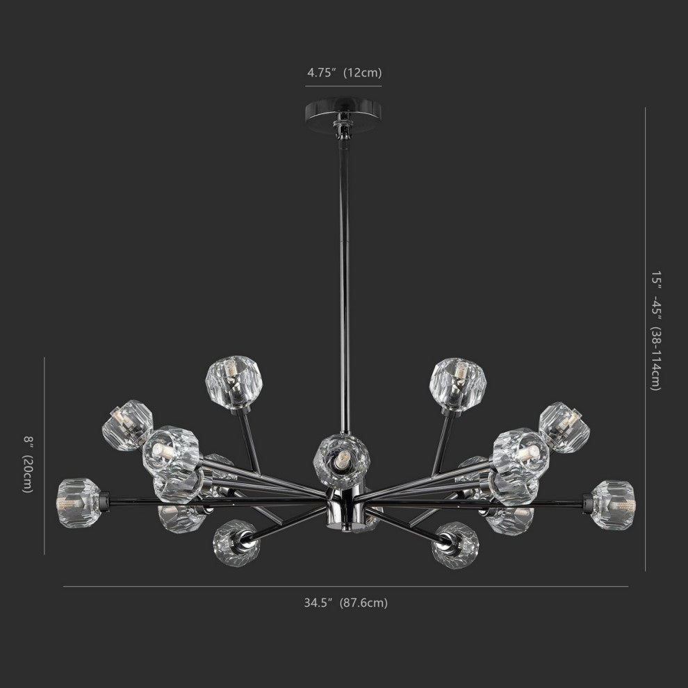 Safavieh Couture Breyer Crstal Chandelier Black