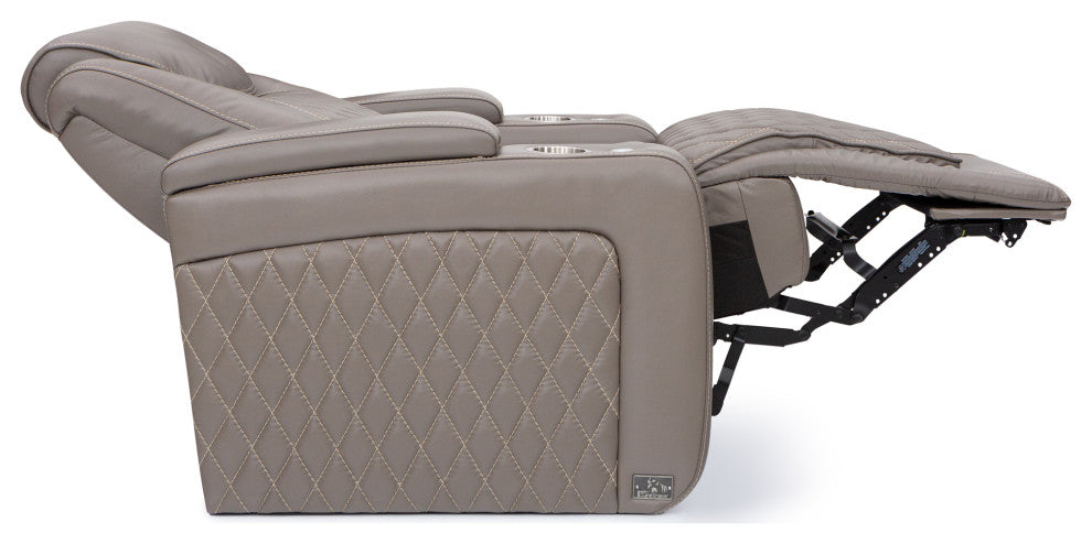 Seatcraft Muse Home Theater Seating, Gray, Row of 4 With  Middle Loveseat