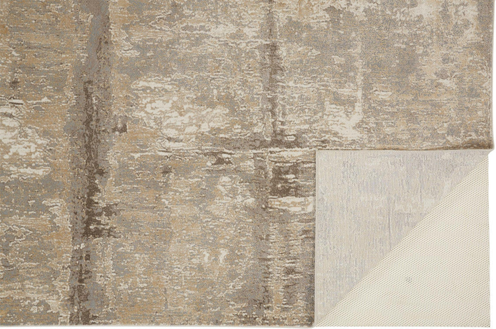 Weave & Wander Frida Ivory/Gray 2'6"x8' Power Loomed Area Rug