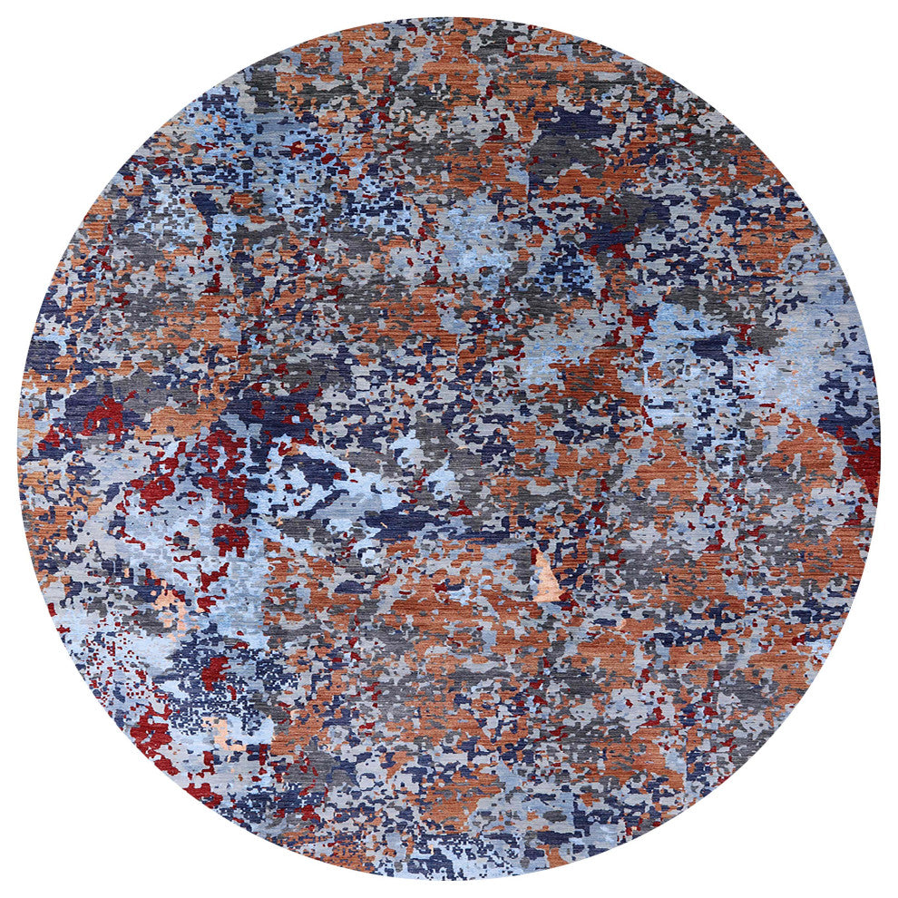 Ahgly Company Indoor Round Mid-Century Modern Area Rugs, 3' Round