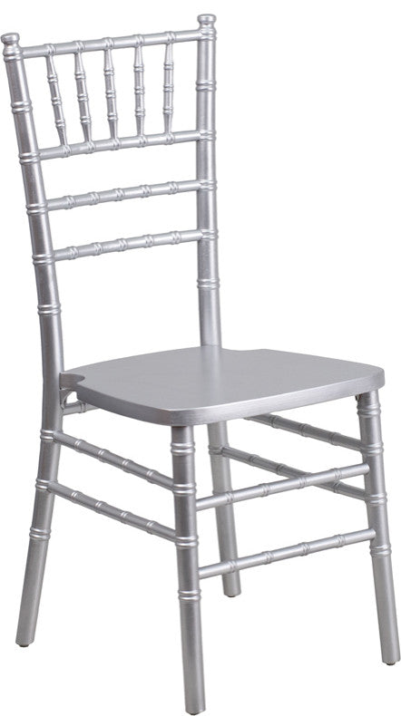 Contemporary Design Silver Wood Chiavari Chair