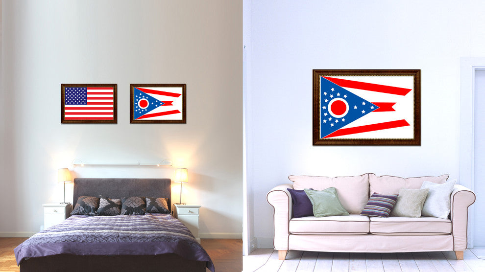 Ohio State State Flag Canvas Print, 27"x39"