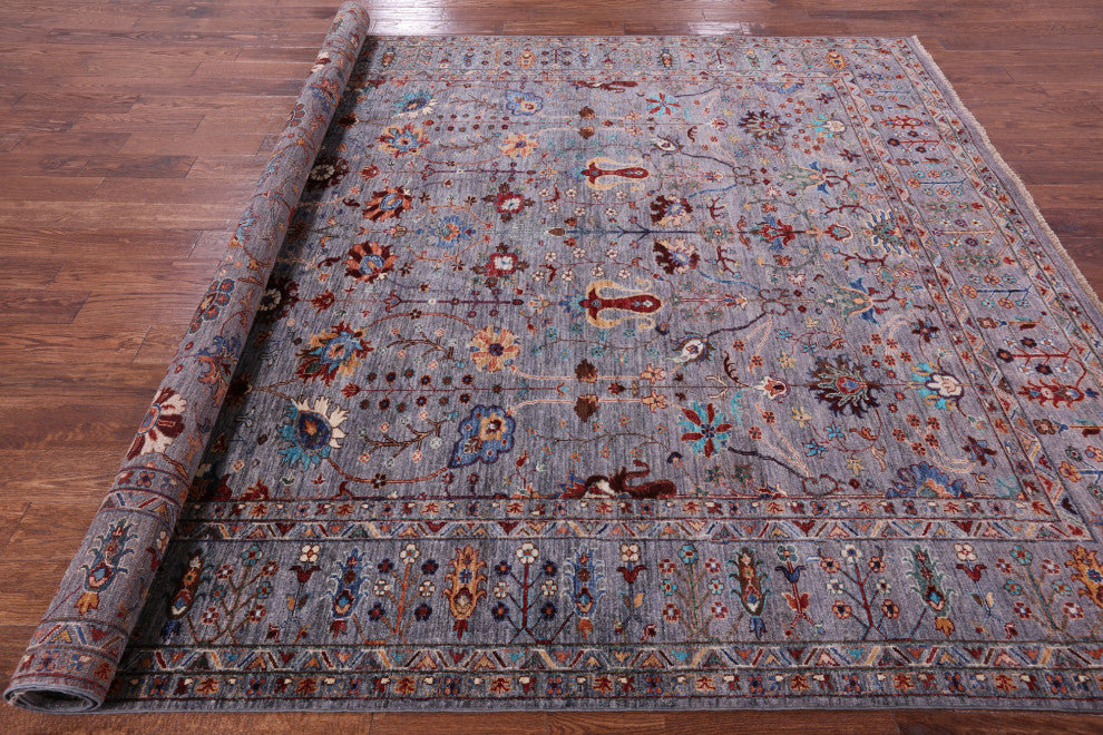 8' 4" X 9' 7" Persian Tabriz Hand Knotted Wool Rug Q9825