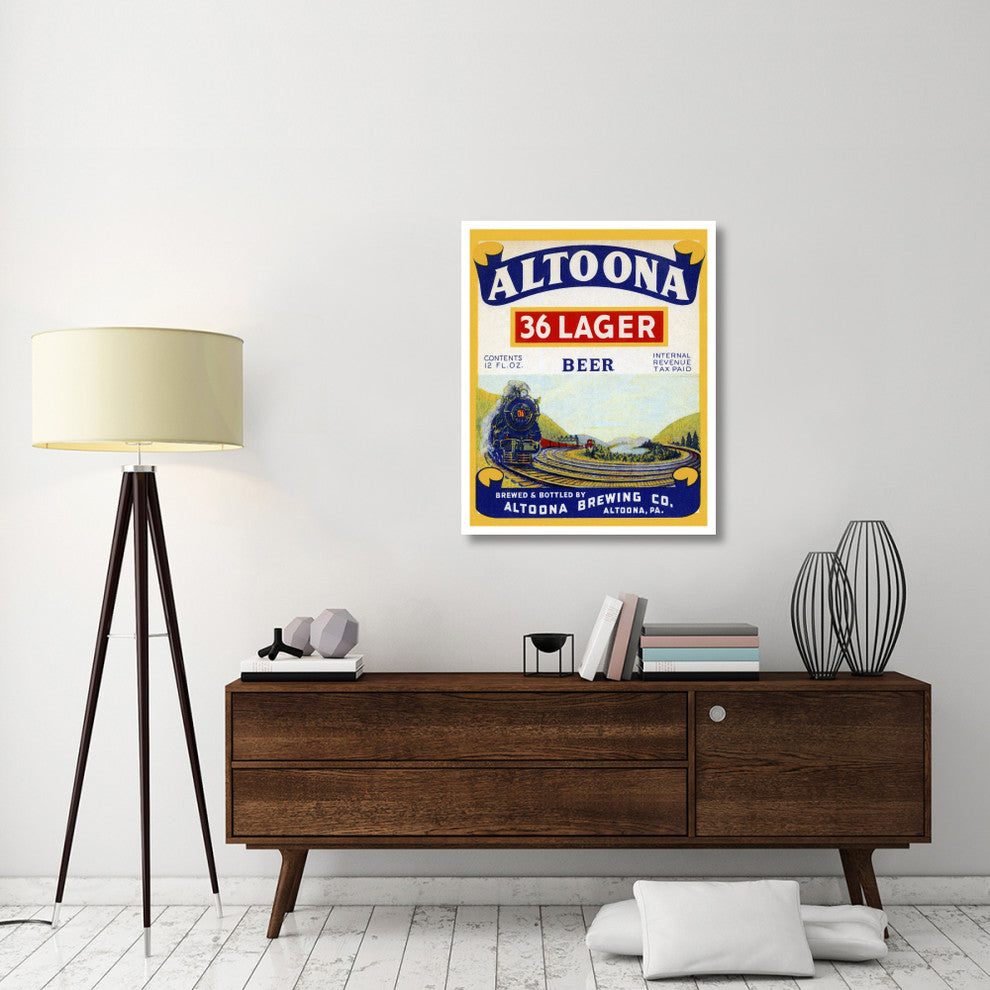 "Altoona 36 Lager Beer" Digital Paper Print by Vintage Booze Labels, 31"x38"
