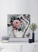 "Floral Crown Beauty II" Painting Print on Wrapped Canvas, 12"x12"