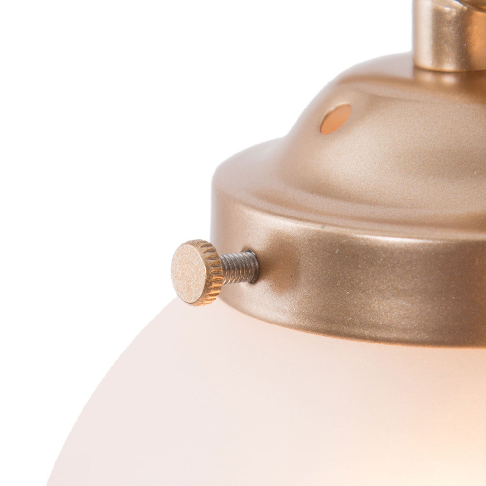 LALUZ 3-Light 20-in Gold with Frosted Glass Modern Bathroom Vanity Light