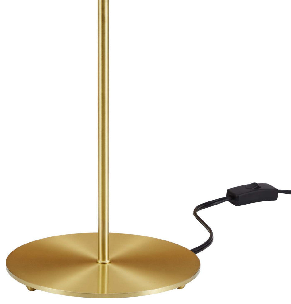 Ideal Metal Table Lamp, Gray Satin Brass