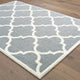 Viviana Scallop Lattice Grey/ Ivory Area Rug, 9''10"x12''10"