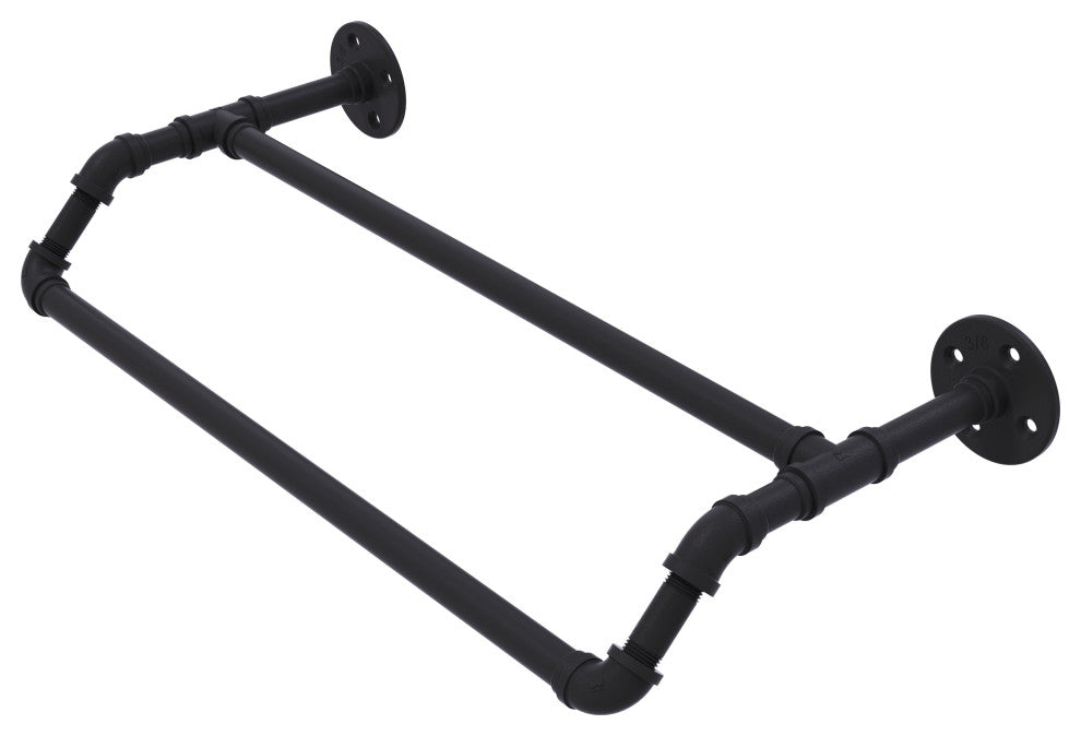 Pipeline Double Towel Bar, Matte Black, 36"