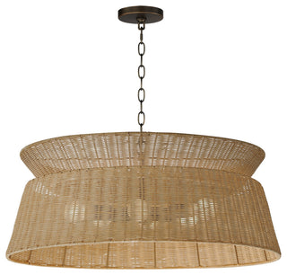 Maxim 14416NA Tahiti 6 Light 29"W Drum Chandelier - Dark Bronze