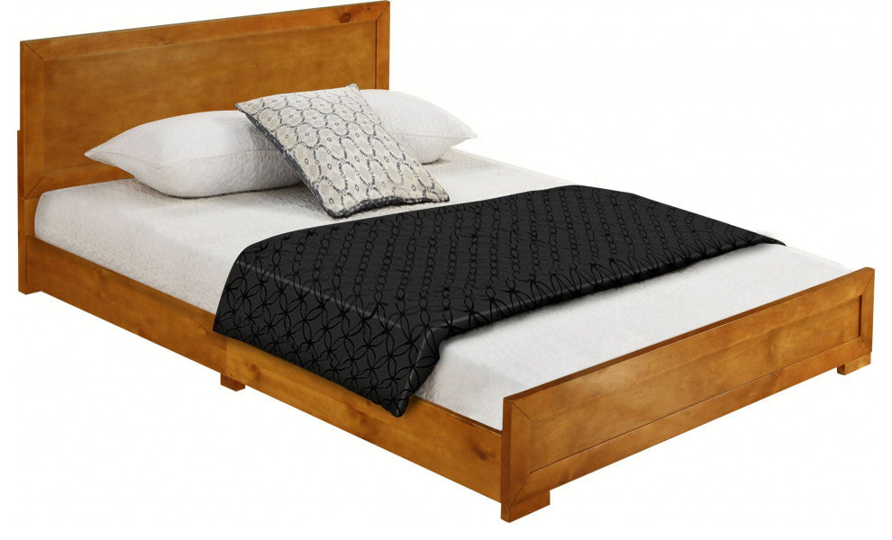 Oak Wood Twin Platform Bed