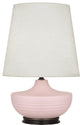 Michael Berman Nolan Table Lamp, Matte Woodrose With Patina Bronze