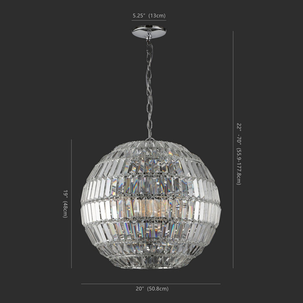 Safavieh Couture Demarco Small Crystal Chandelier Chrome