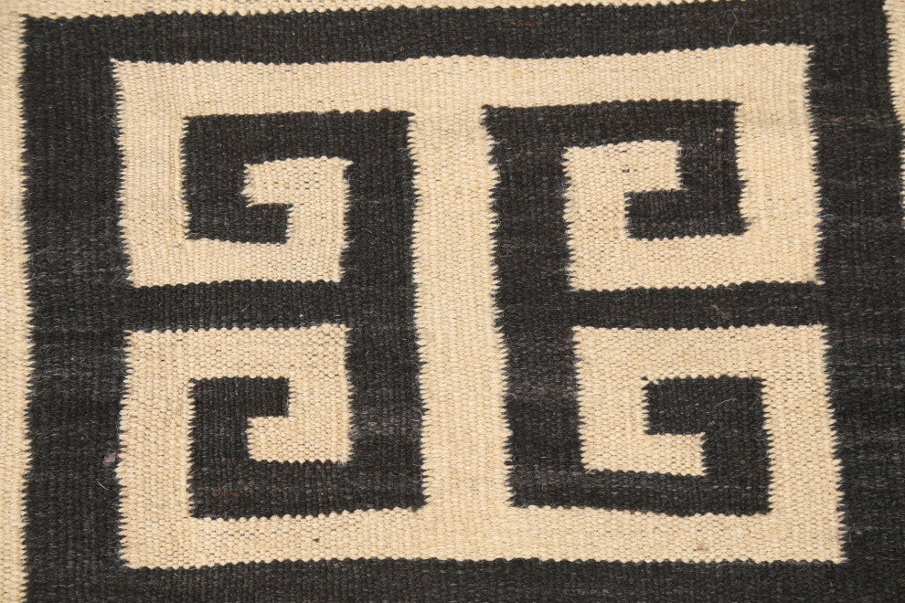 Natural Dye Tribal Geometric Kilim Oriental Area Rug Wool Flat-woven 6x8
