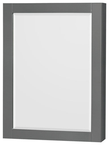 Sheffield 30" Dark Gray Single Vanity, Ivory Marble Top, Um Rd Sink, Med Cab