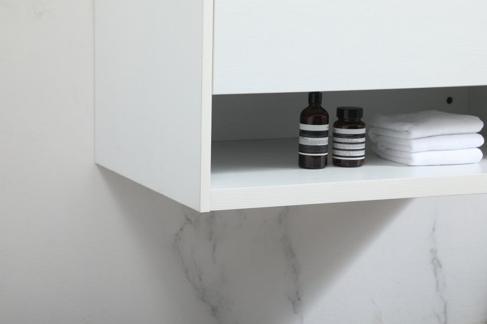 Rabi Single Bathroom Vanity, White, 30"