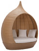 Teardrop Shaped Beige and Natural Daybed