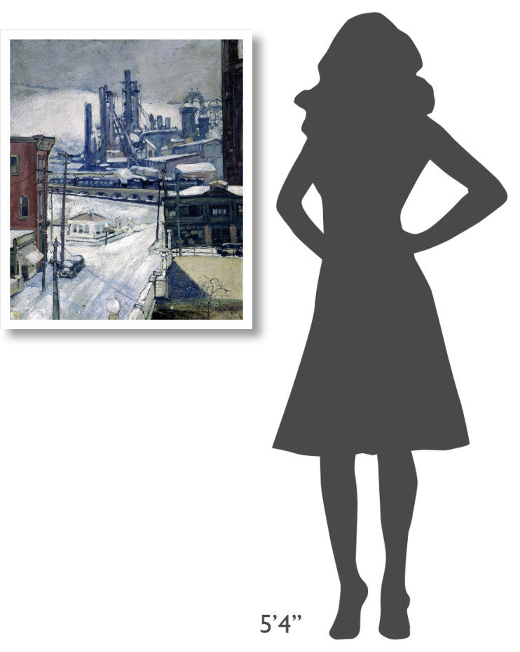 "Blast Furnaces in Winter" Digital Paper Print by H.J. Brennan, 27"x32"