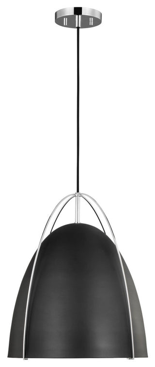 Norman Large One Light Pendant, Chrome