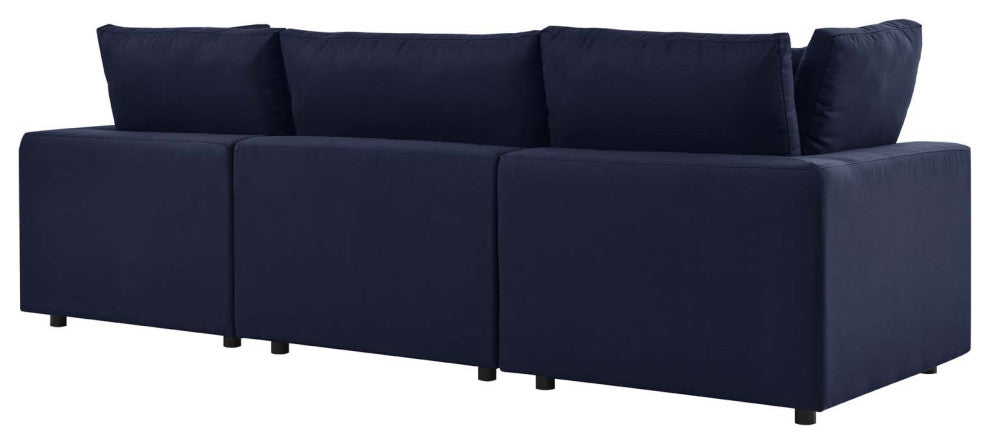 Modular Lounge Deep Sofa, Blue Navy, Modern, Outdoor Patio Bistro Hospitality