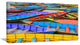 Old Colorful Sailboats in Lake, Boat Canvas Art Print, 40x20