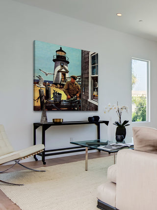 "Lighthouse Keeper" Painting Print on Canvas by Lighthouse Keeper