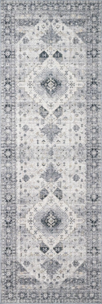 Loloi II Skye Area Rug, Silver/Gray, 8'0"x8'0" Round