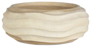 Uttermost Waveform Bleached Wood Bowl