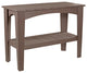 Poly Island Buffet Table, Chestnut Brown