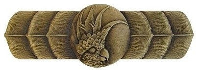 Left Horizontal Cockatoo Pull, Antique-Style Brass