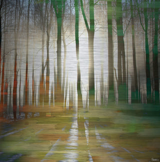 "Ajax" UV Ink Print on Brushed  Aluminum, 32"x32"