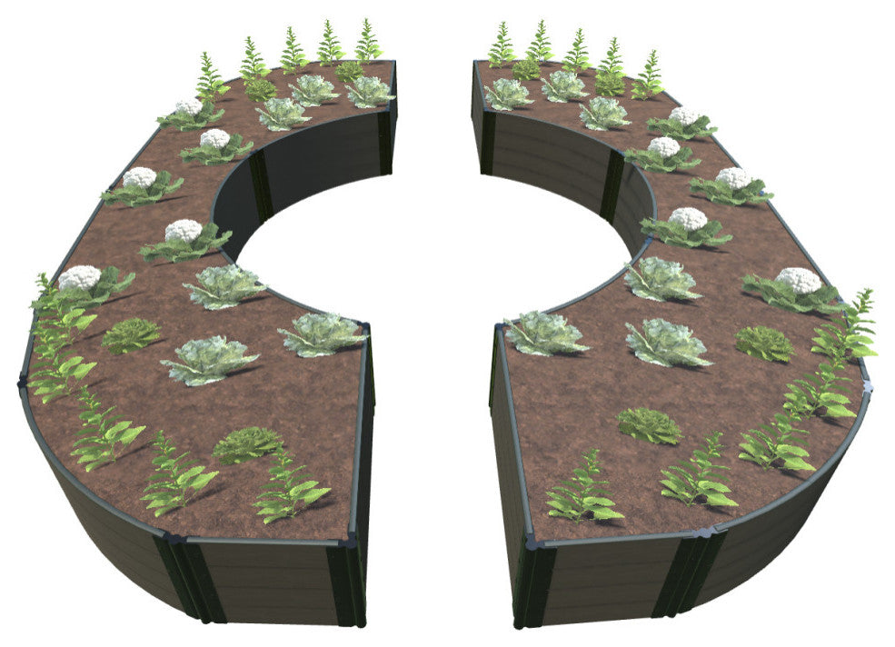 Weathered Wood 'Walk-Through Colosseum 14'x16'x22" Raised Garden Bed, 1"