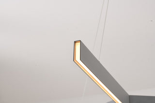 Metal and Acrylic "Y" Shaped Frame LED Light Fixture, Gray