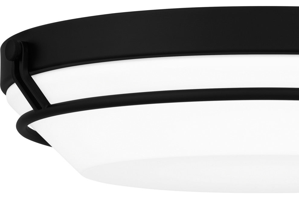 Quoizel DNB1616 Dunbar 16"W LED Flush Mount Ceiling Fixture - Matte Black