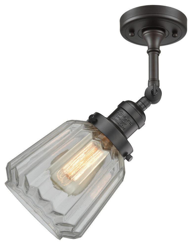 Innovations Lighting 201F-Ob-G142 1 Light Semi-Flush Mount