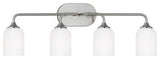 Generation Lighting GLV1024 Emile 4 Light 31"W Vanity Light - Brushed Steel