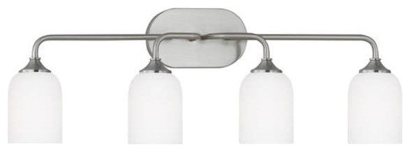 Generation Lighting GLV1024 Emile 4 Light 31"W Vanity Light - Brushed Steel