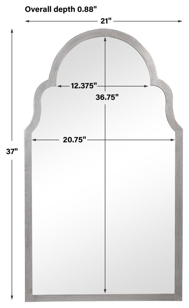 Moroccan Inspired Cathedral Arched 37" x 21" Vanity Bathroom Wall Mirror