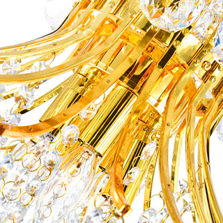 Princess 10 Light Down Chandelier With Gold Finish