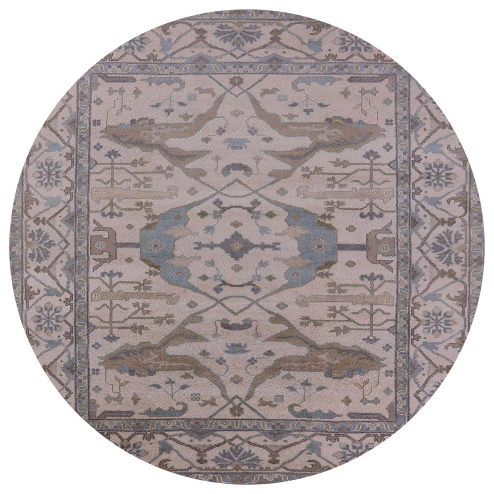Ahgly Company Indoor Round Mid-Century Modern Area Rugs, 6' Round