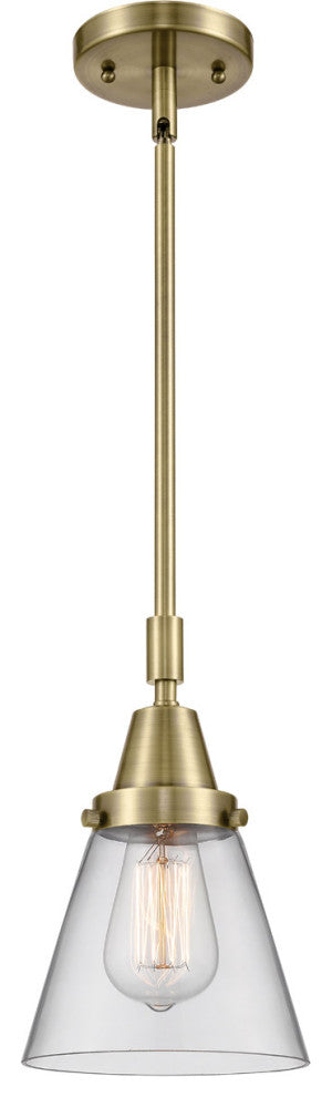 Innovations Lighting 447-1S-AB-G62-LED Small Cone 1 Light 6" Mini Pendant