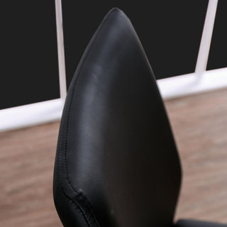 Furniture of America Verdell Faux Leather Dining Chair in Black (Set of 2)