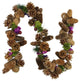 5' Brown and Purple Pine Cone and Berry Christmas Garland