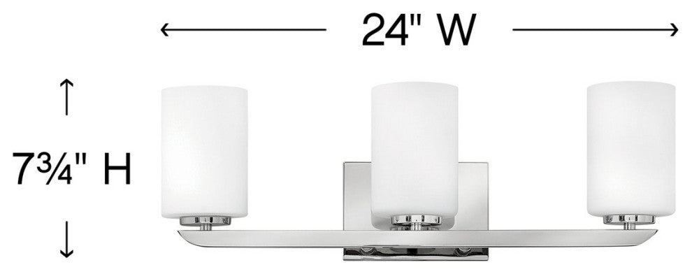 Hinkley Lighting 55023 Kyra 3 Light Vanity Light - Polished Nickel