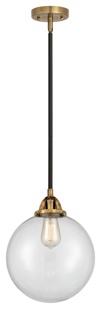 Beacon Mini Pendant, Black Antique Brass, Clear, Clear